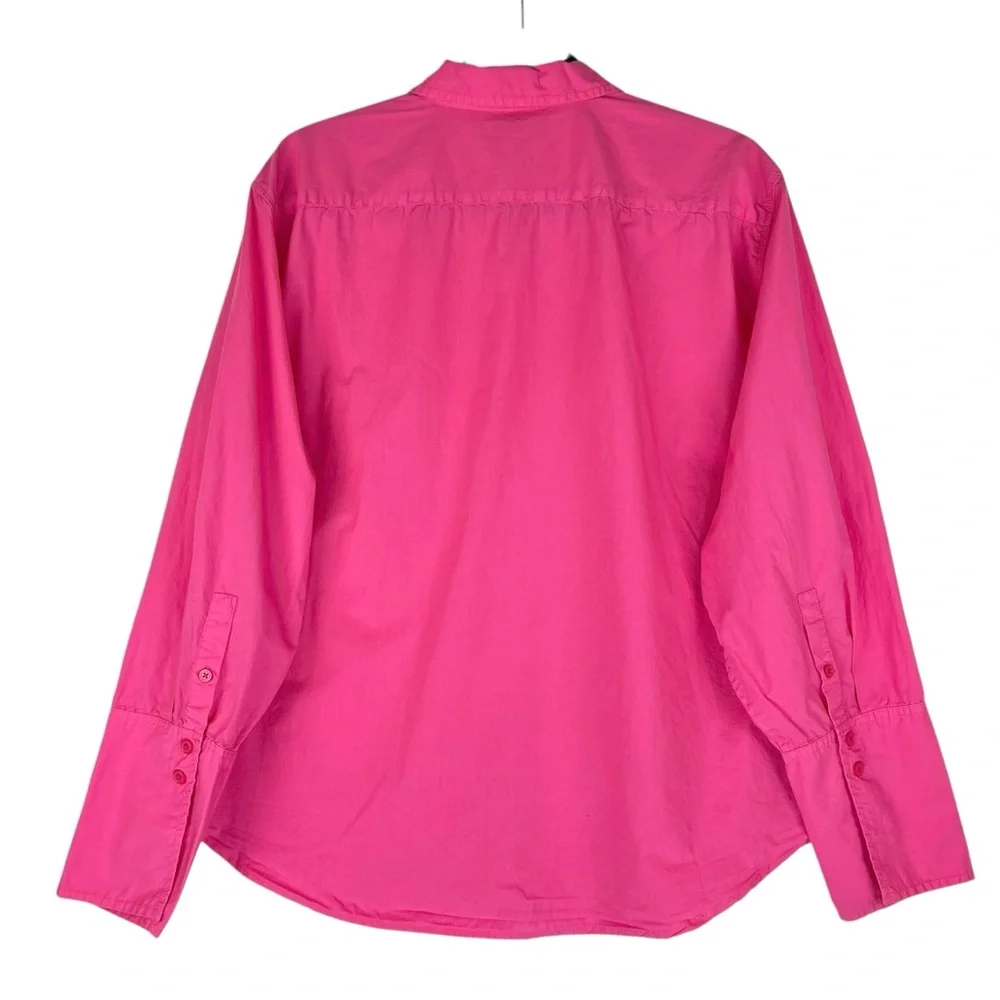 J Crew Garcon Shirt Sz 18 Pink cotton poplin Classic Preppy Casual Office